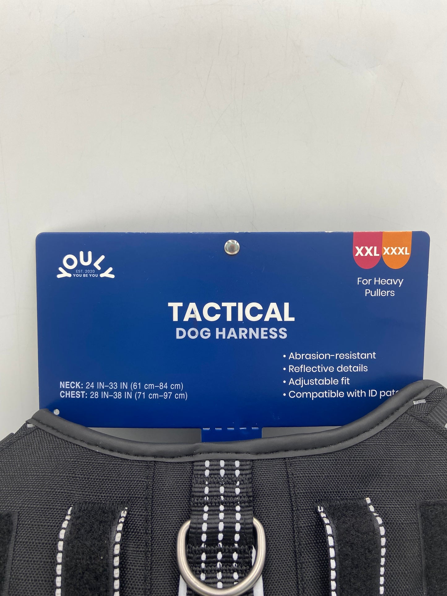 New YOULY Tactical Vest Size XXL/XXXL Black Dog Vest