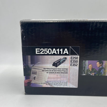 New Open Box Lexmark E250A11A Black Toner Print Cartridge