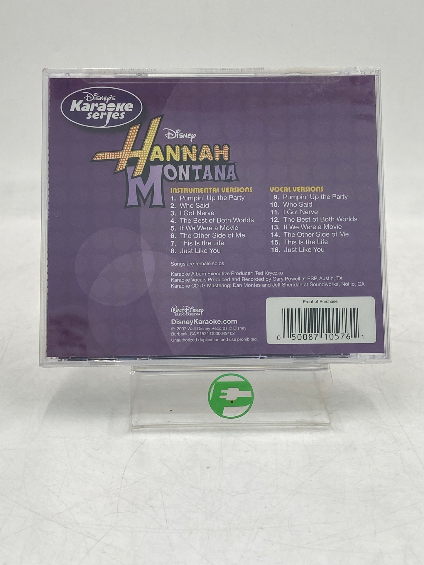 New Disney's Karaoke Series: Hannah Montana (Walt Disney Records, 2007) CD + Graphics, Lyrics Book