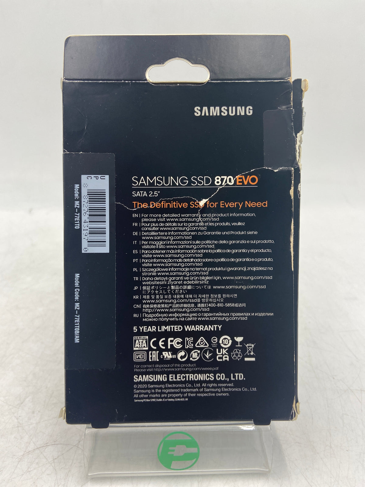 Samsung 2.5" 870 EVO 1TB SATA III 6Gbps SSD MZ-77E1T0 Solid State Drive