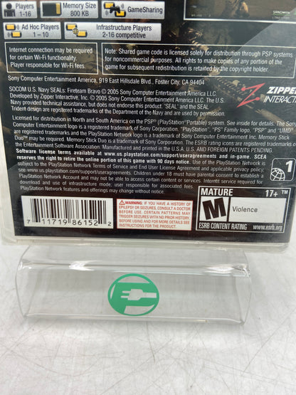 New Socom: U.S. Navy Seales Fireteam Bravo (Sony PlayStation Portable PSP, 2005)