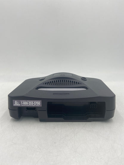 Nintendo N64 Console Gaming System NUS-001 Smoke/Clear Black With 2 Controllers and Wires