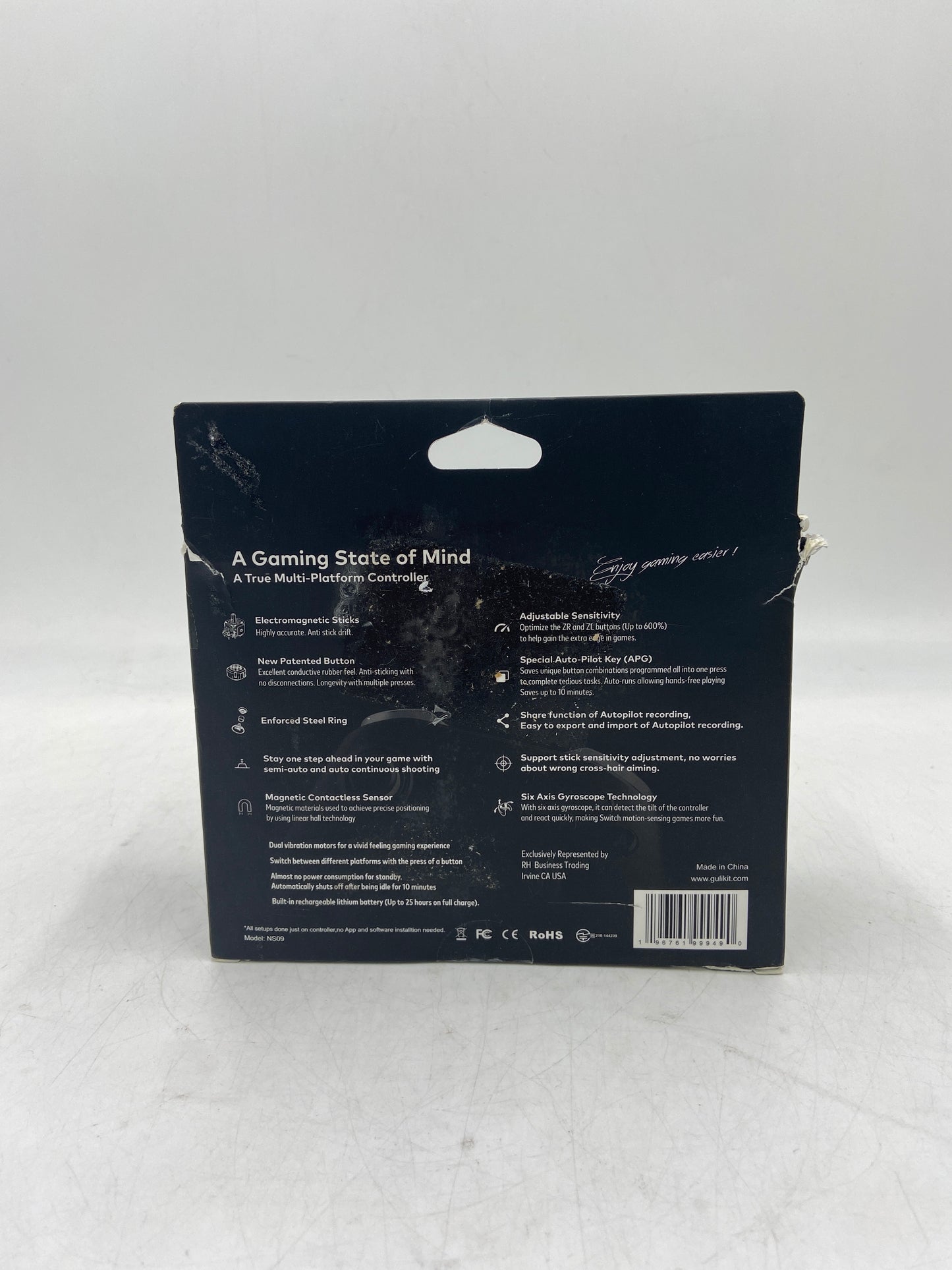 New Zen Pro for Nintendo Switch, PC, Android, iOS Wireless Gaming Controller NS09 (Black & White)