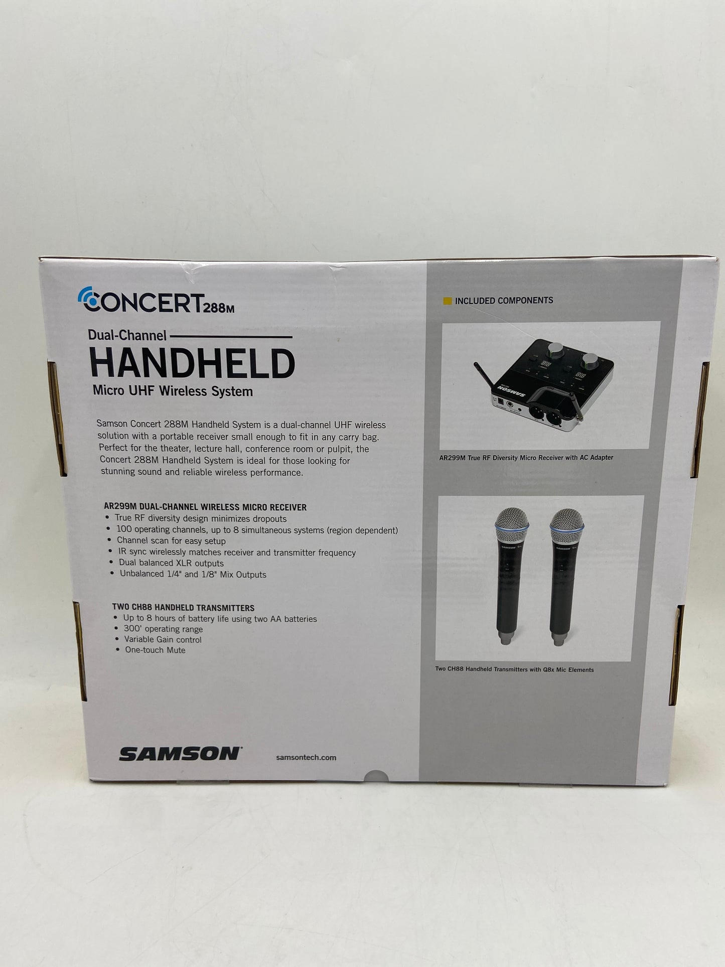 New Samson Concert 288m 470-494MHz Dual Channel Micro UHF Wireless System