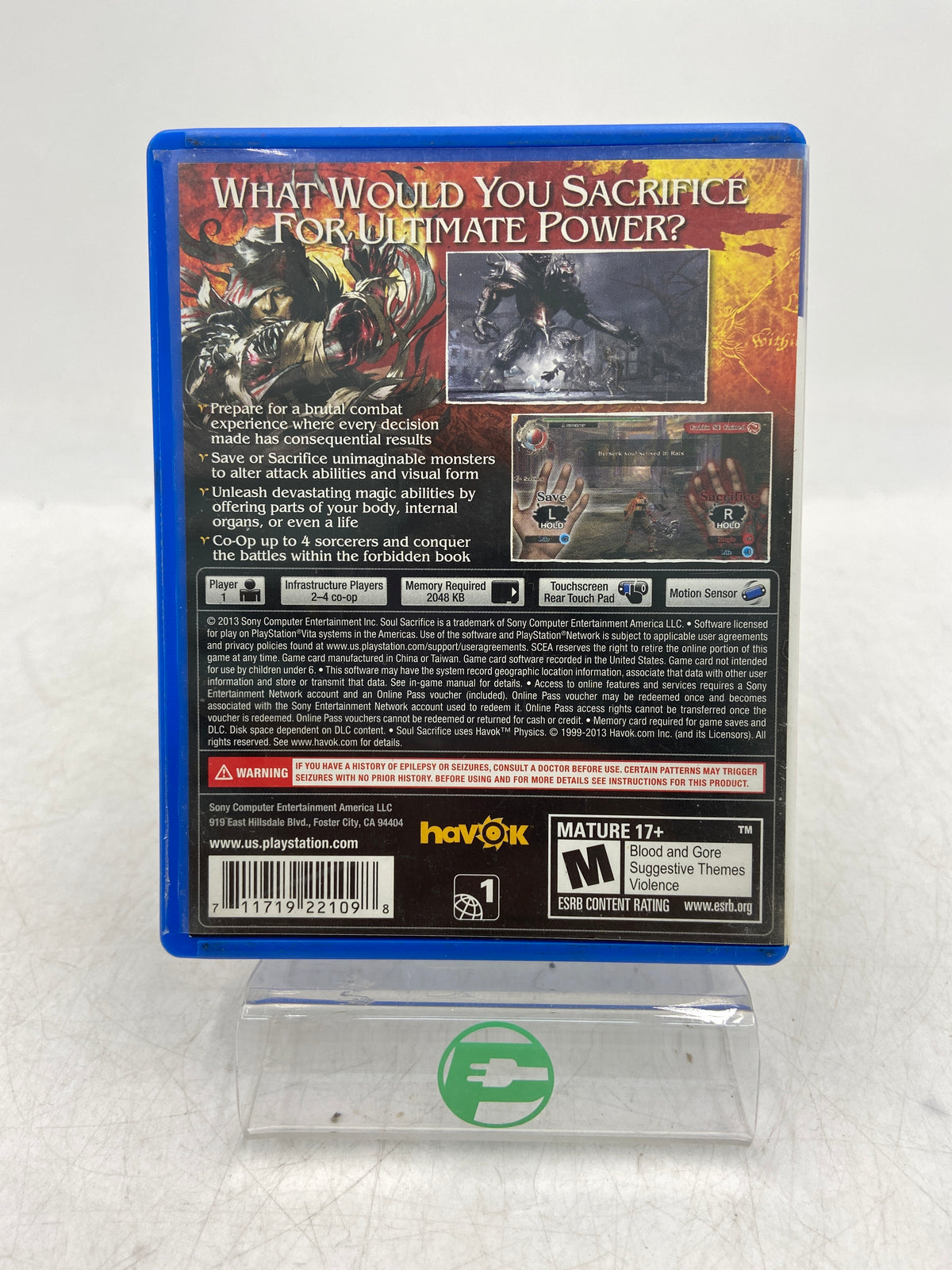 Soul Sacrifice (Sony PlayStation Vita PS Vita, 2013)