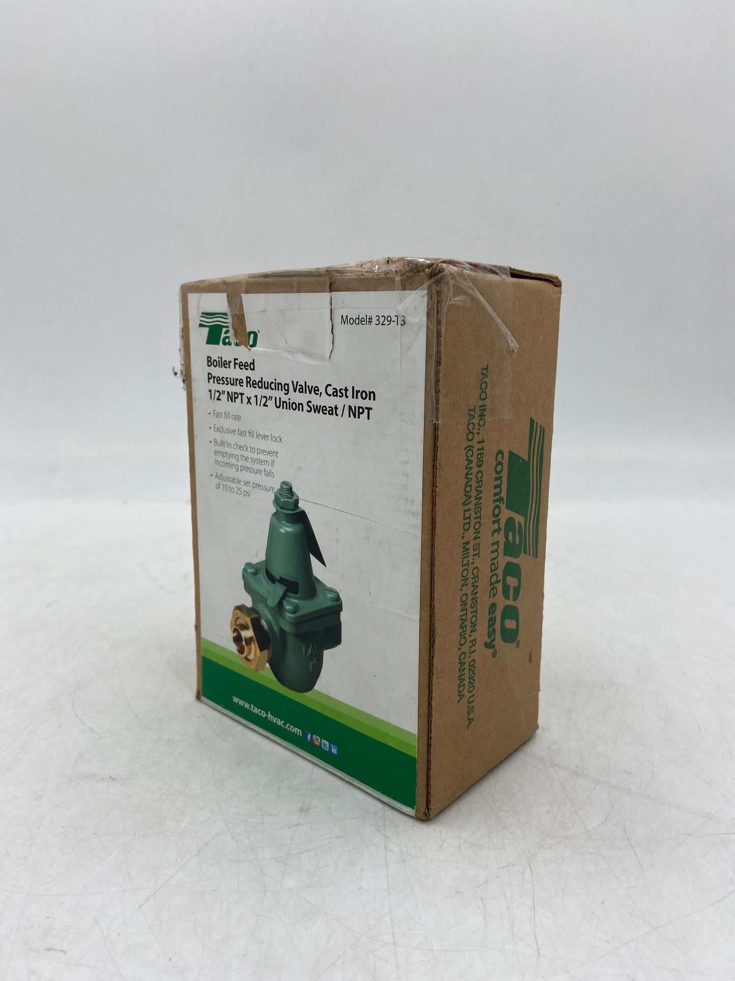 New Open Box Taco Boiler Feed 1/2" NPT x 1/2" Union Sweat / NPT Cast Iron Pressure