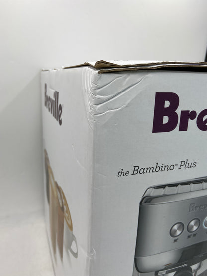 New Breville The Bambino Plus Stainless Steel Coffee Machine BES500 BSS/B