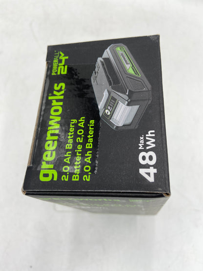 New GREENWORKS 2.0 AH BATTERY LED Indicator Rechargeable Power Tool Battery LB24A020