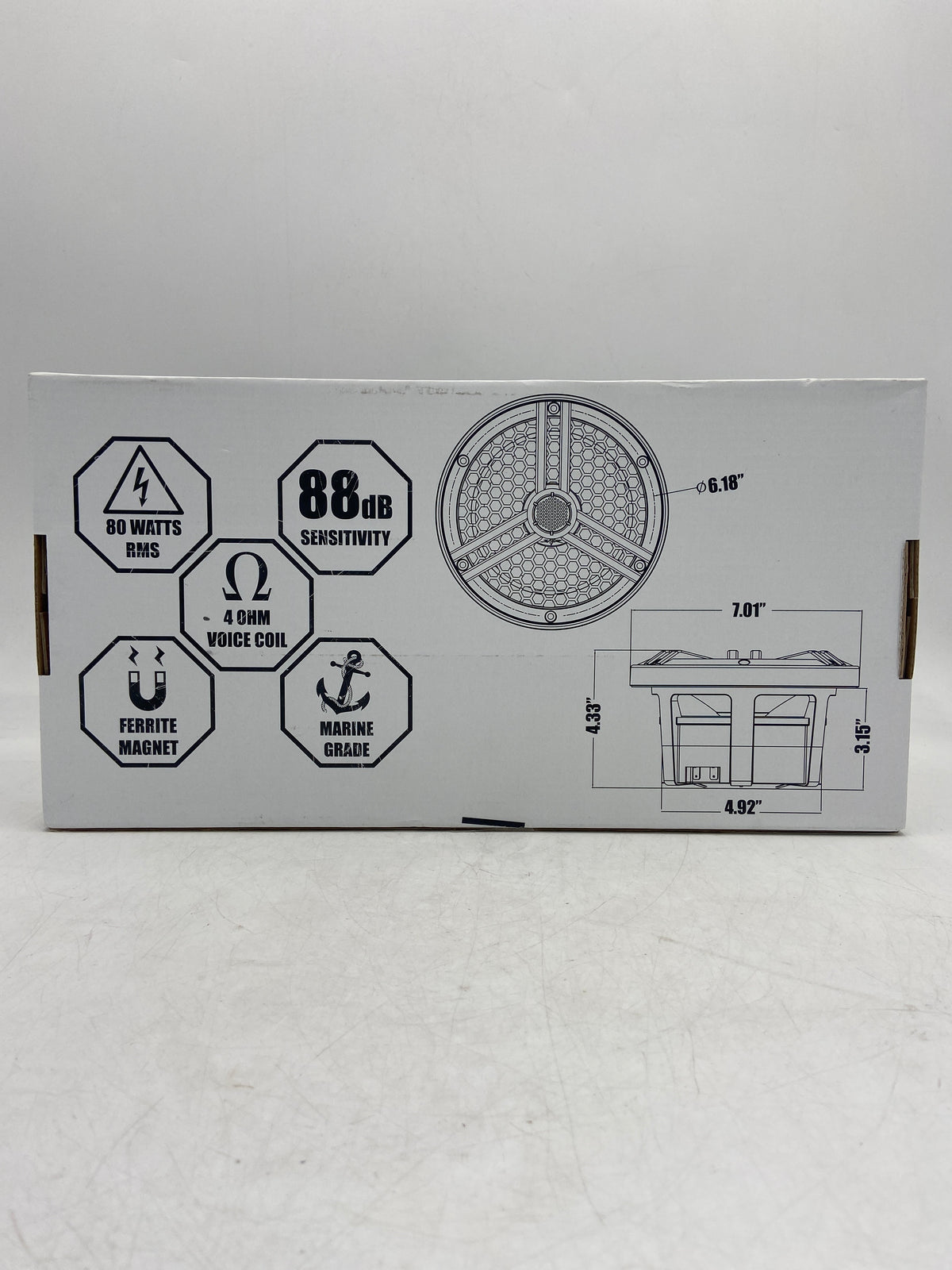 New Open Box Skar Audio 6.5" Full Range Marine Speakers 2-Way Full Range Tower Speaker Set SK65MB