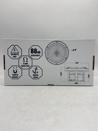 New Open Box Skar Audio 6.5" Full Range Marine Speakers 2-Way Full Range Tower Speaker Set SK65MB