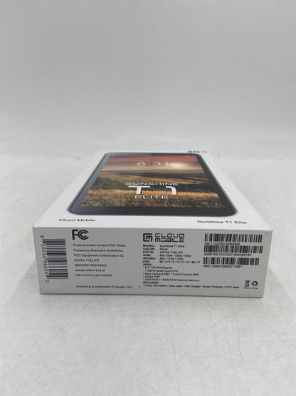New Open Box Cloud Factory Unlocked Sunshine T1 Elite 4G 16GB 2GB RAM8" Silver Android Tablet T1
