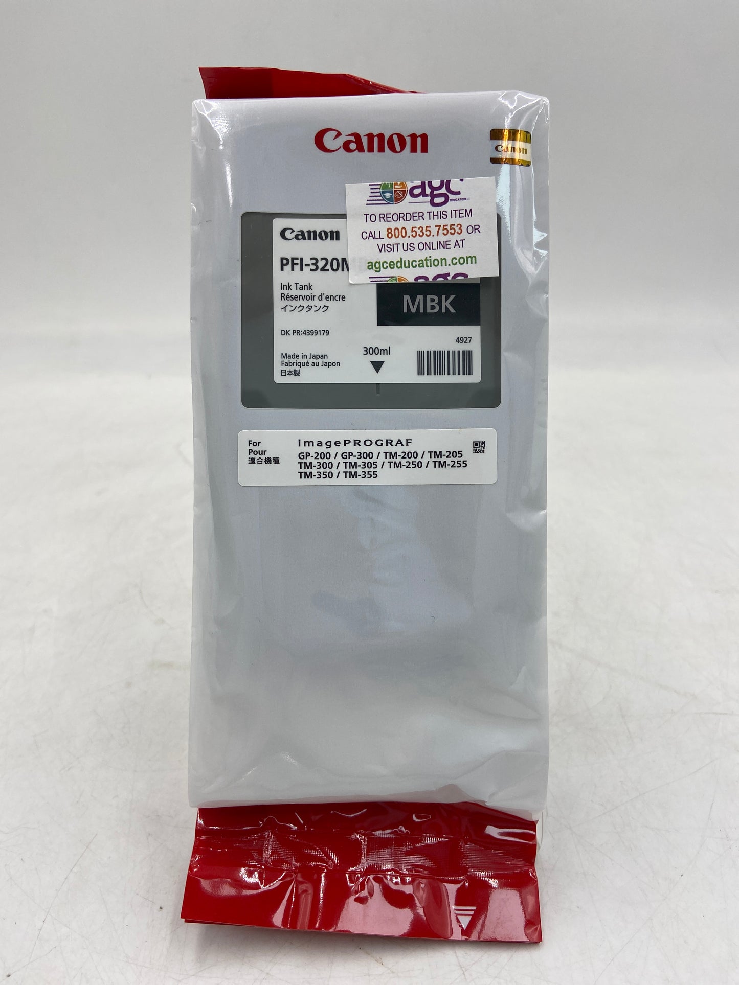 New Canon PFI-320MBK 4927 Black Ink Tank