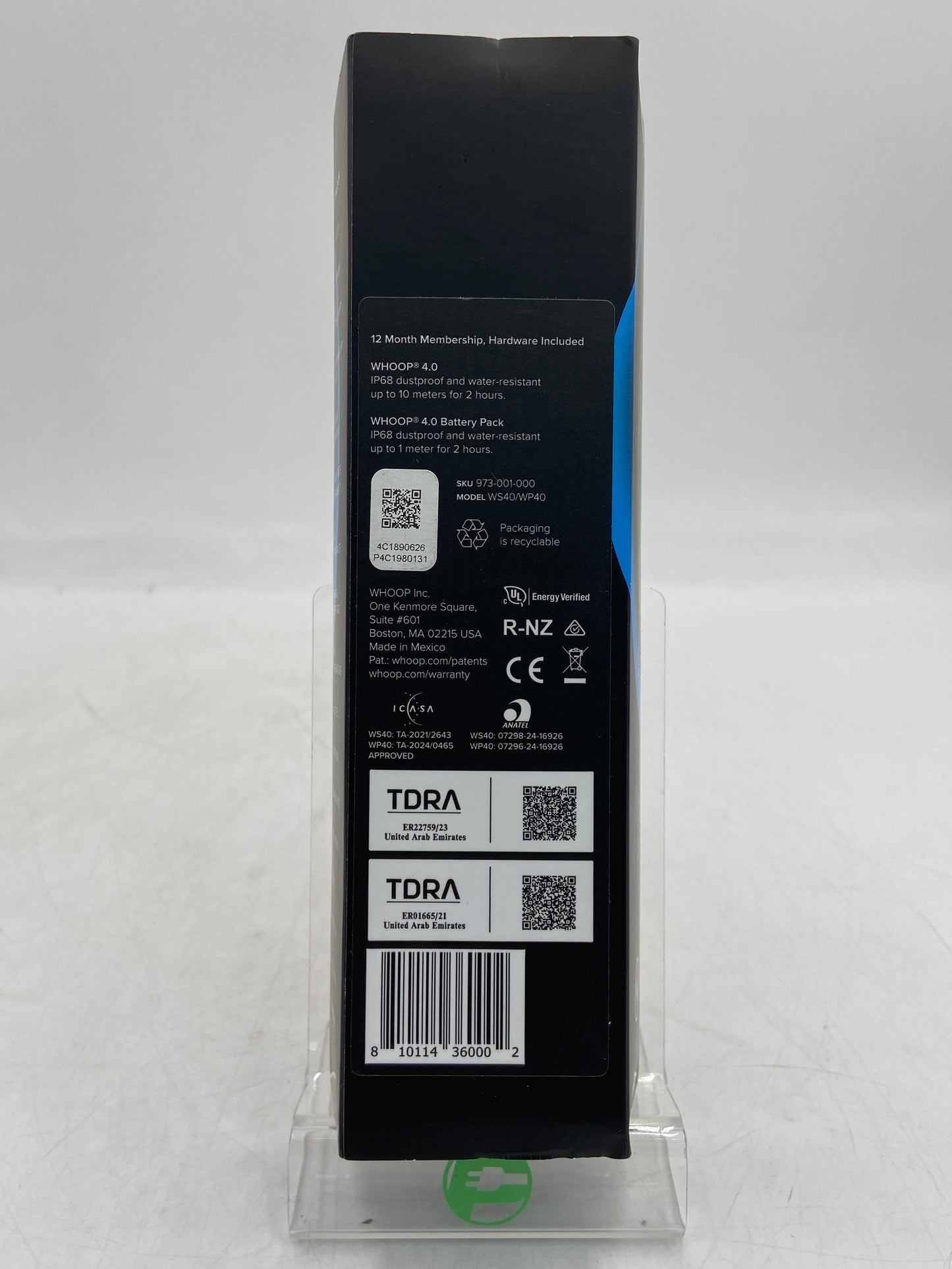 New Whoop 4.0 Health & Fitness Tracker WS40 Black