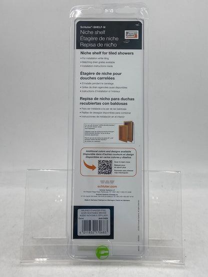 New Schluter Systems Brushed Stainless Steel Niche Shelf Center Shelf for Schluter Keri Board SNS1D6EB
