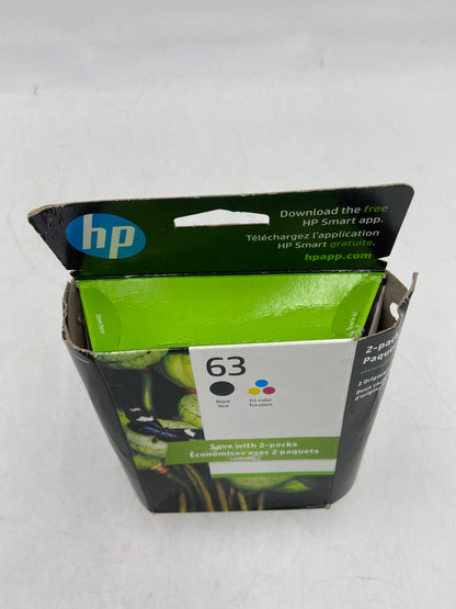 New HP 63 Black/Tri-color Ink Cartridge L0R46AN