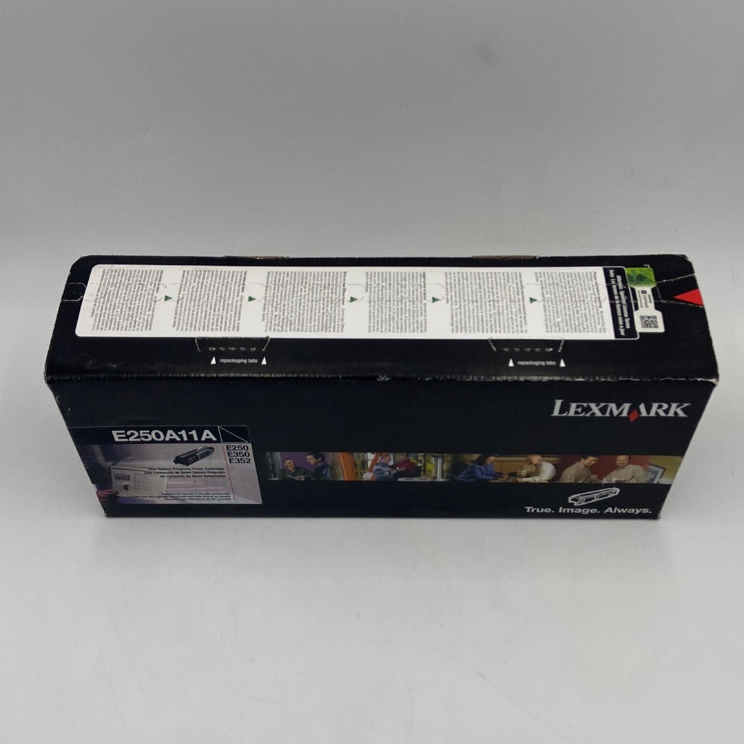 New Open Box Lexmark E250A11A Black Toner Print Cartridge