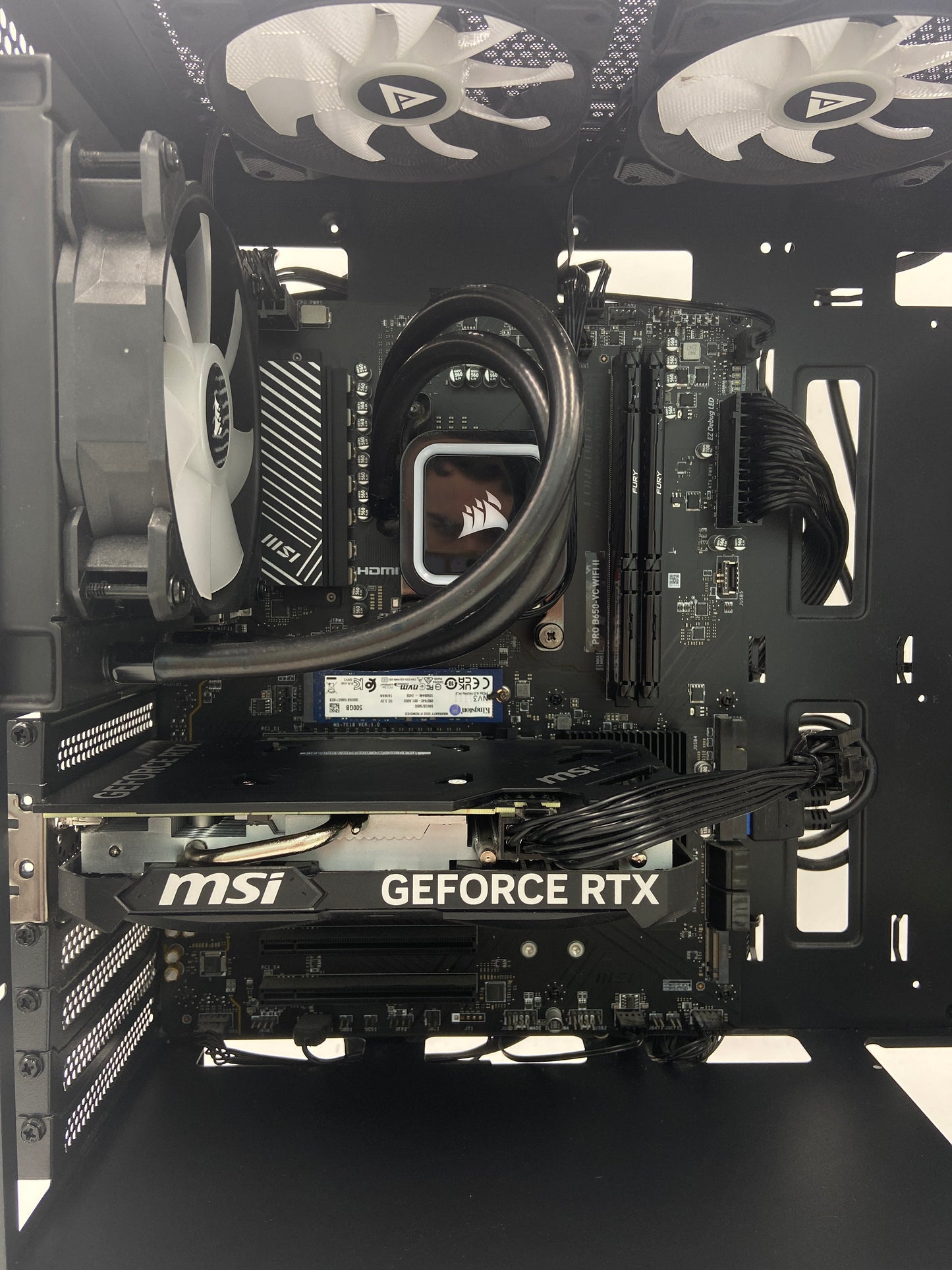 CyberPower Custom PC Black Ryzen 7 7700X 4.70GHz 16GB RAM 16GB SSD MSI GeForce RTX 4060 Ti Ventus 2X Black 8G OC