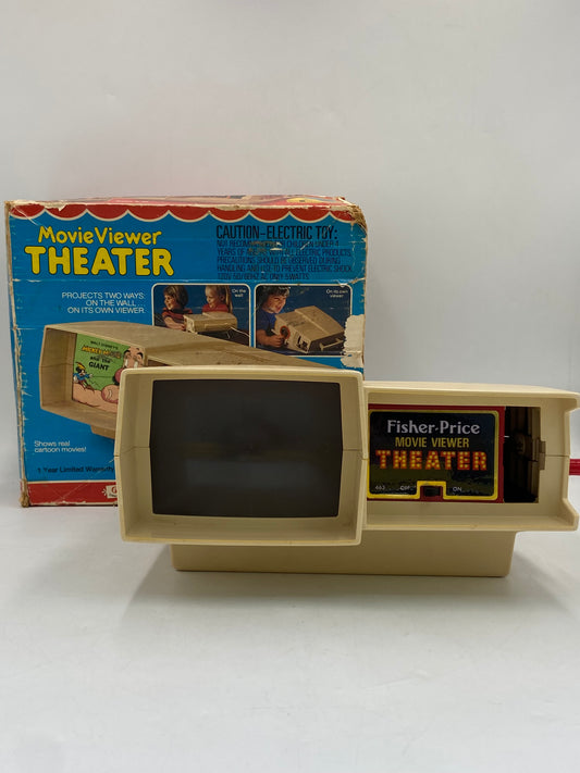 Vintage Fisher Price Movie Viewer Theater Toy 1977 with 7 Cartridges (NOT TESTED)