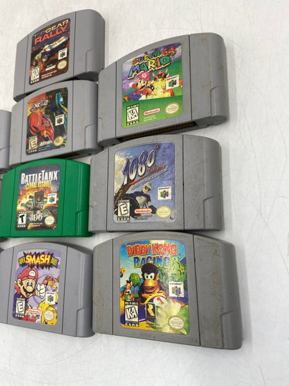 Broken Nintendo LOT OF 10 Nintendo 64 Games Mixed Cartridge Lot DAMAGED