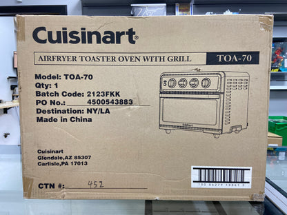 New Cuisinart TOA-70 Air Fryer Toaster Oven with Grill