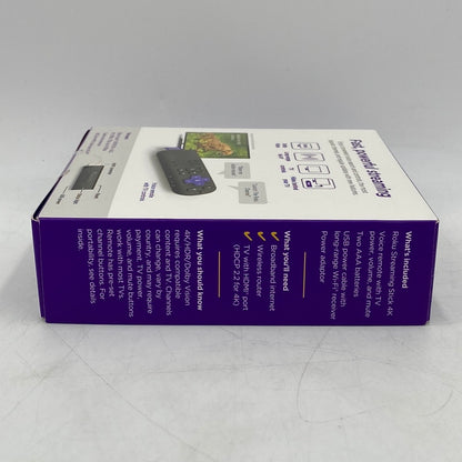 New Open Box Roku Streaming Stick 4K HD HDR TV Wifi Device with Voice Remote 3820R2