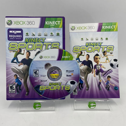 Kinect Sports (Microsoft Xbox 360, 2010) Includes Manual + Insert