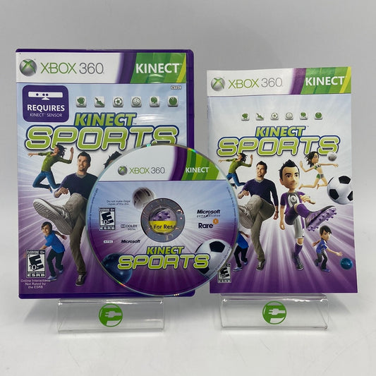 Kinect Sports (Microsoft Xbox 360, 2010) Includes Manual + Insert