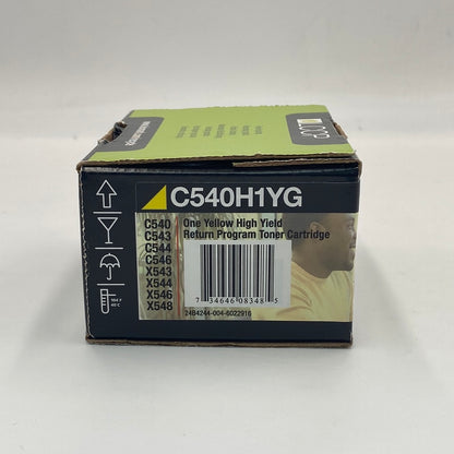 New Lexmark High Yield Toner Cartridge C540H1YG Yellow Ink Cartridge