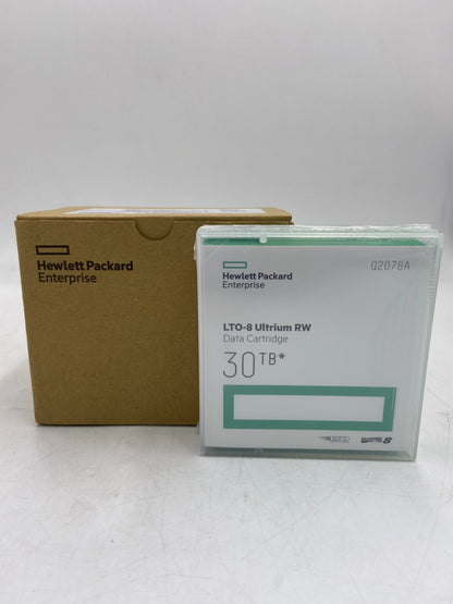 New Hewlett Packard LTO-8 Ultrium RW 30TB 5 Pack Backup Tape Data Cartridge Q2078A