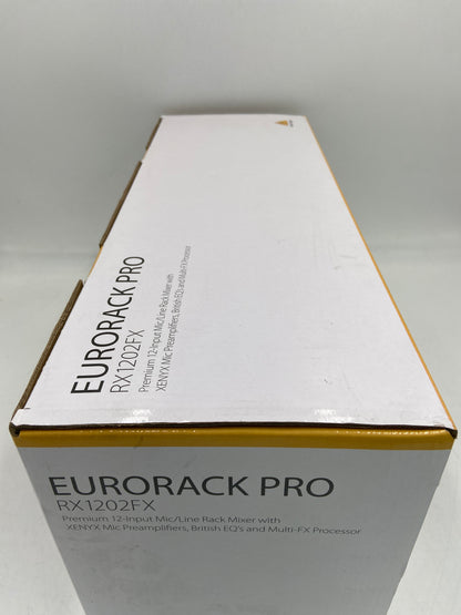 New Behringer Eurorack PRO Premium 12-Input Mic/Line Rack Mixer RX1202FX