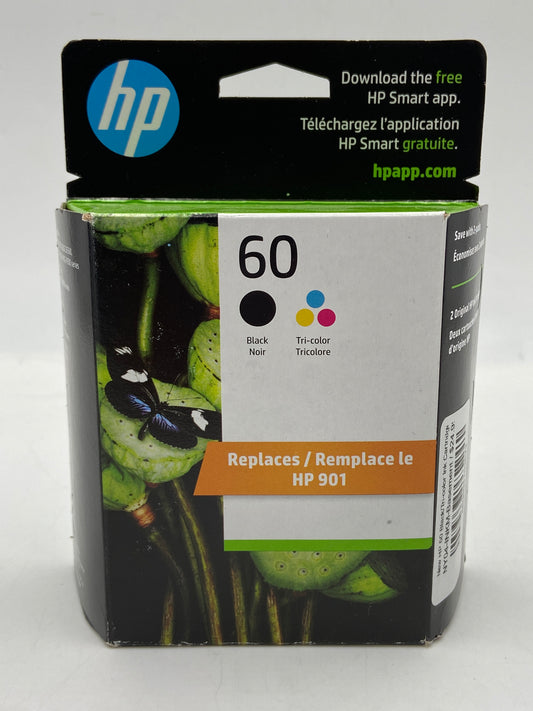 New HP 60 Black/Tri-color Ink Cartridge