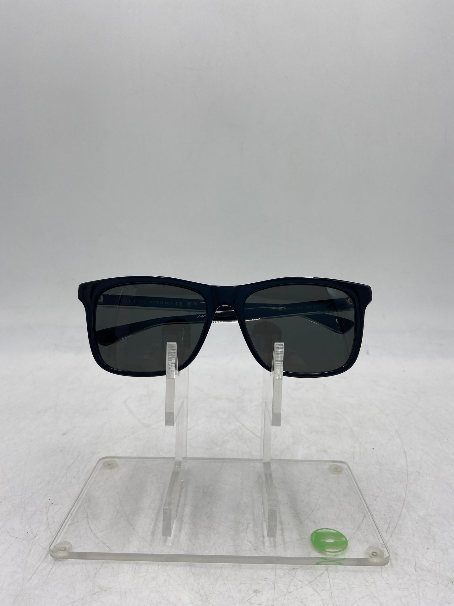New Open Box Gucci GG0381SN 007 Black Grey Designer Sunglasses 1502111