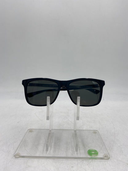 New Open Box Gucci GG0381SN 007 Black Grey Designer Sunglasses 1502111