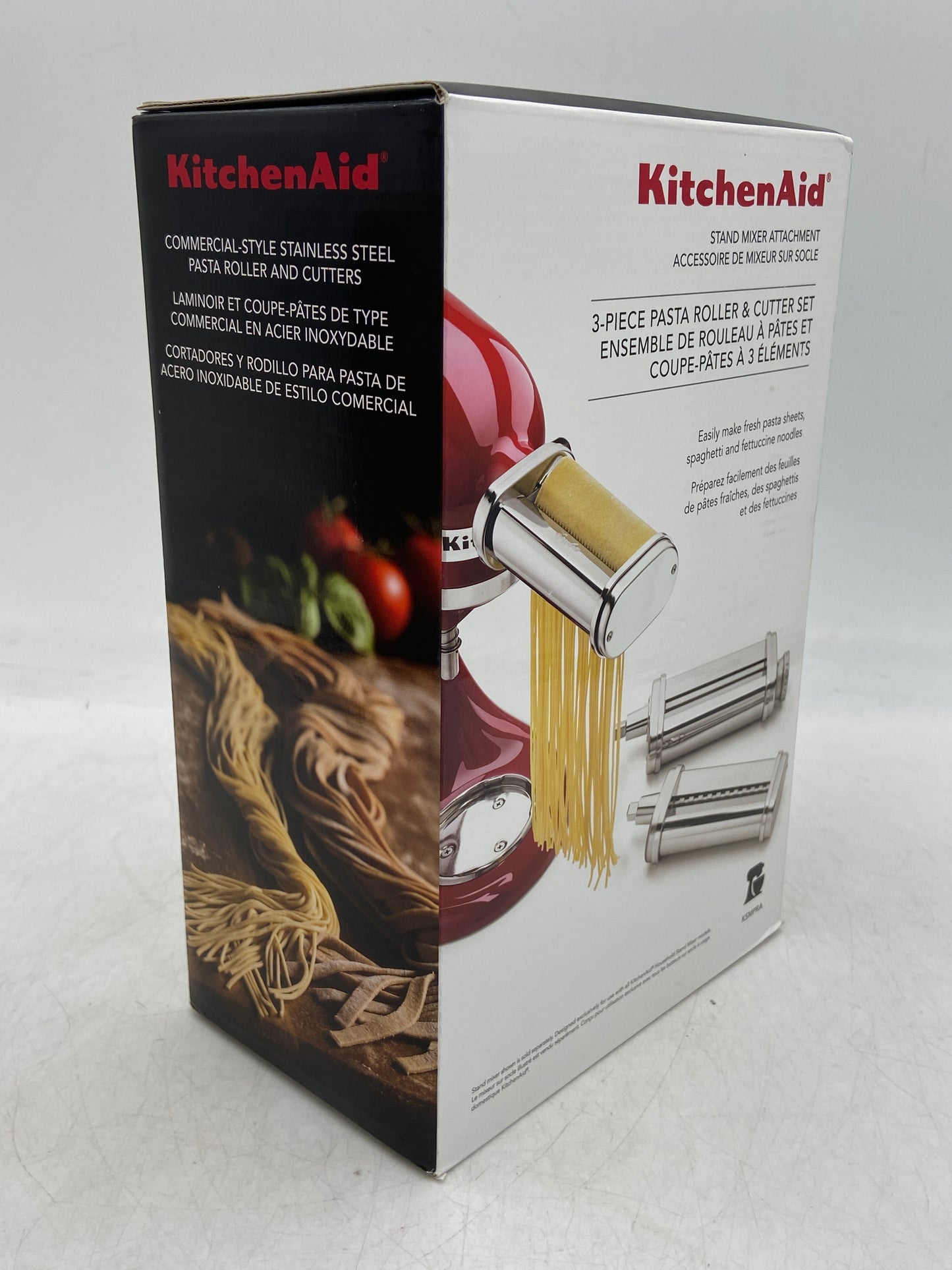 New Kitchen Aid 3-Piece Pasta Roller & Cutter Set Stand Mixer Attachment KSMPRA