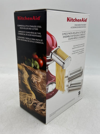 New Kitchen Aid 3-Piece Pasta Roller & Cutter Set Stand Mixer Attachment KSMPRA
