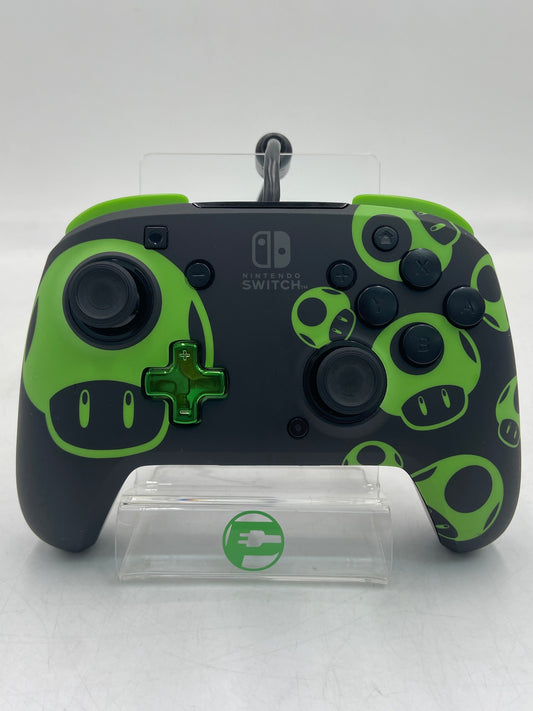 Nintendo Switch Rematch Controller Wired Deluxe Controller Super Mario Green Mushroom