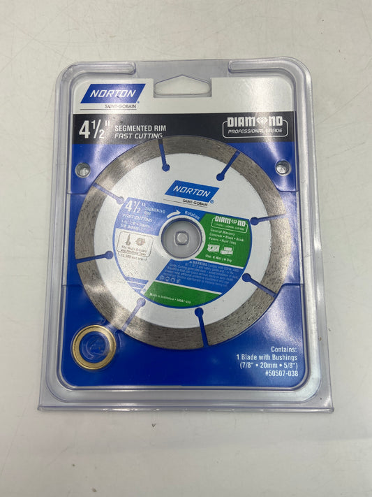 New Norton 4 1/2" Segmented Rim Fast Cutting Blade
