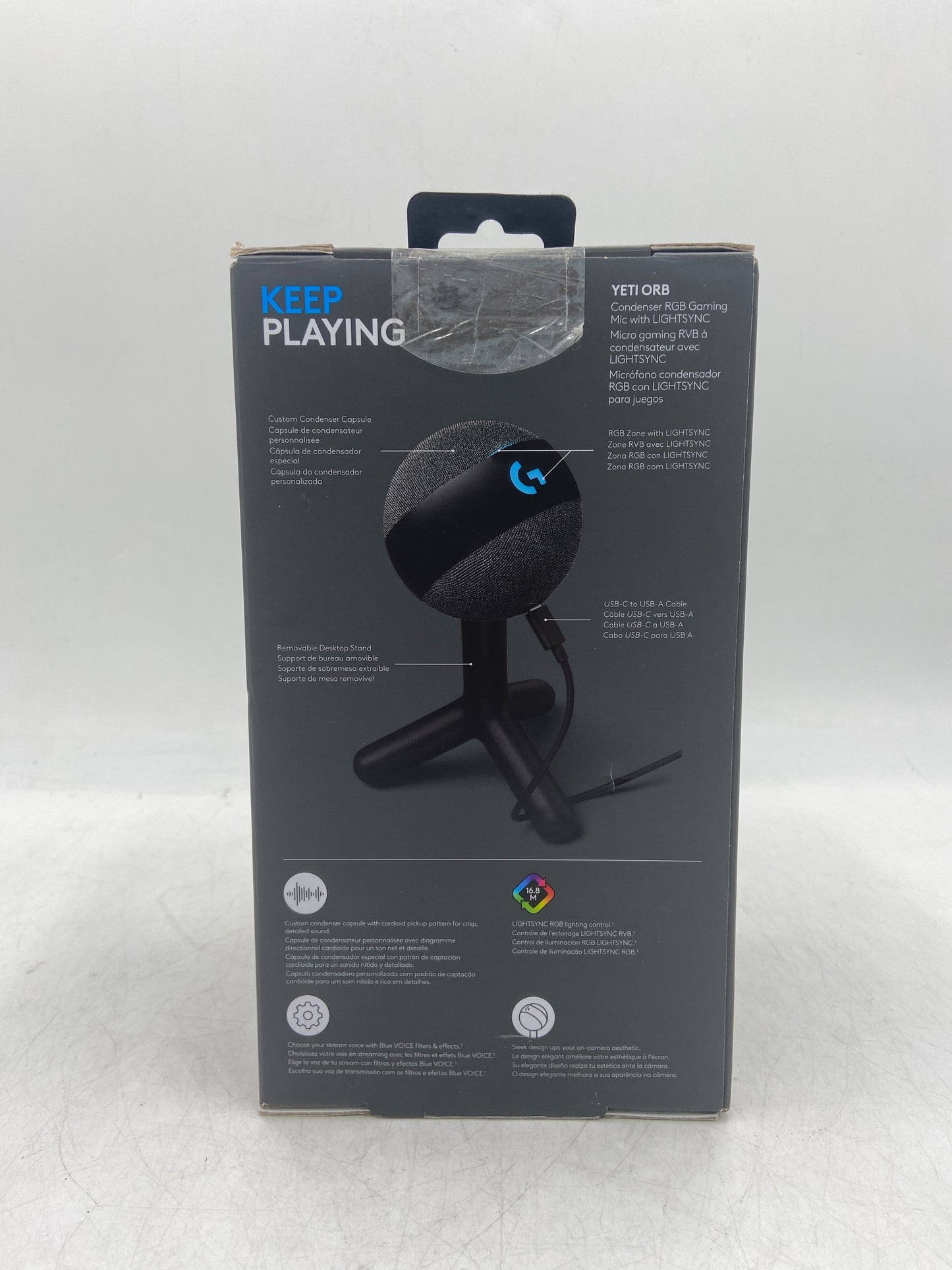 New Logitech Yeti Orb RGB Condenser Gaming Mic 988-000549