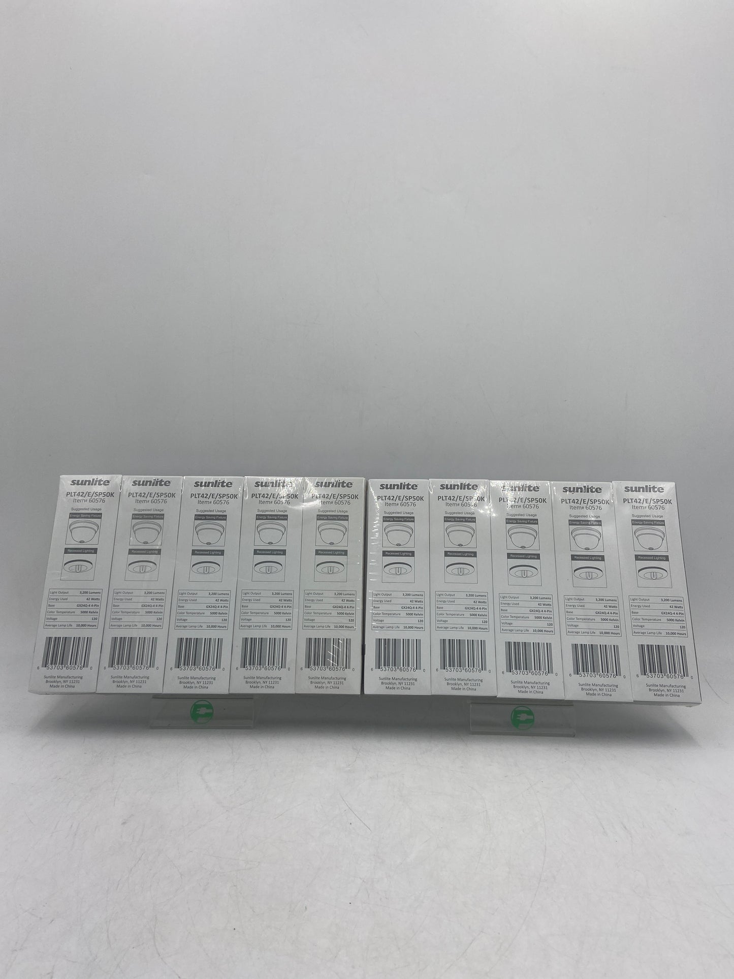 New sunlite PLT 4 Pin PLT42/E/SP50K 42 WATT Compact Fluorescent Light Bulbs 60576 10 PACK