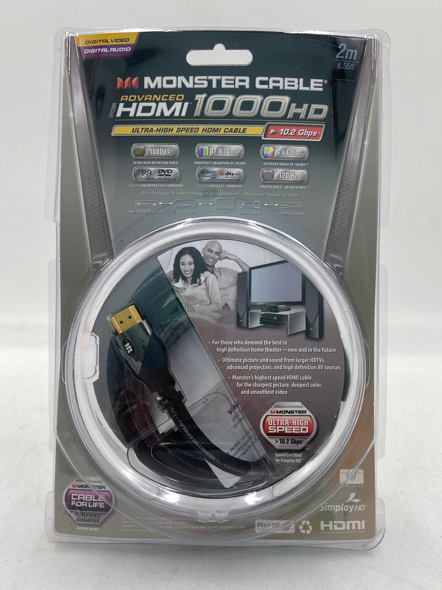 New MONSTER 1000HD 2m Ultra-High Speed HDMI Cable