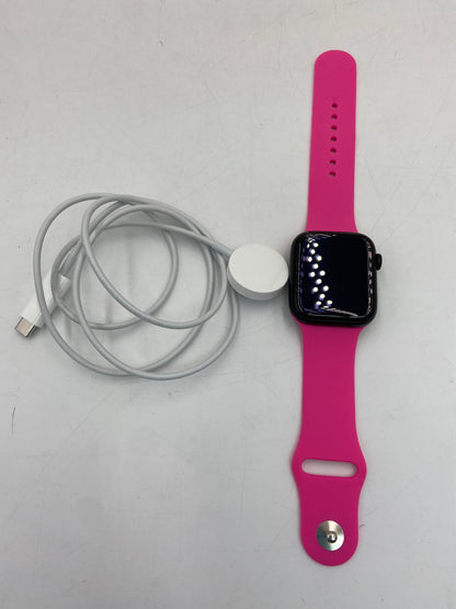 Factory Unlocked Apple Watch SE 2nd Gen 44MM Black Aluminum Pink Sport BandA2727