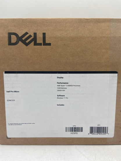 New Dell PRO MICRO D19U Ryzen 5 8500GE 3.40GHz 16GB RAM 256GB SSD Desktop PC