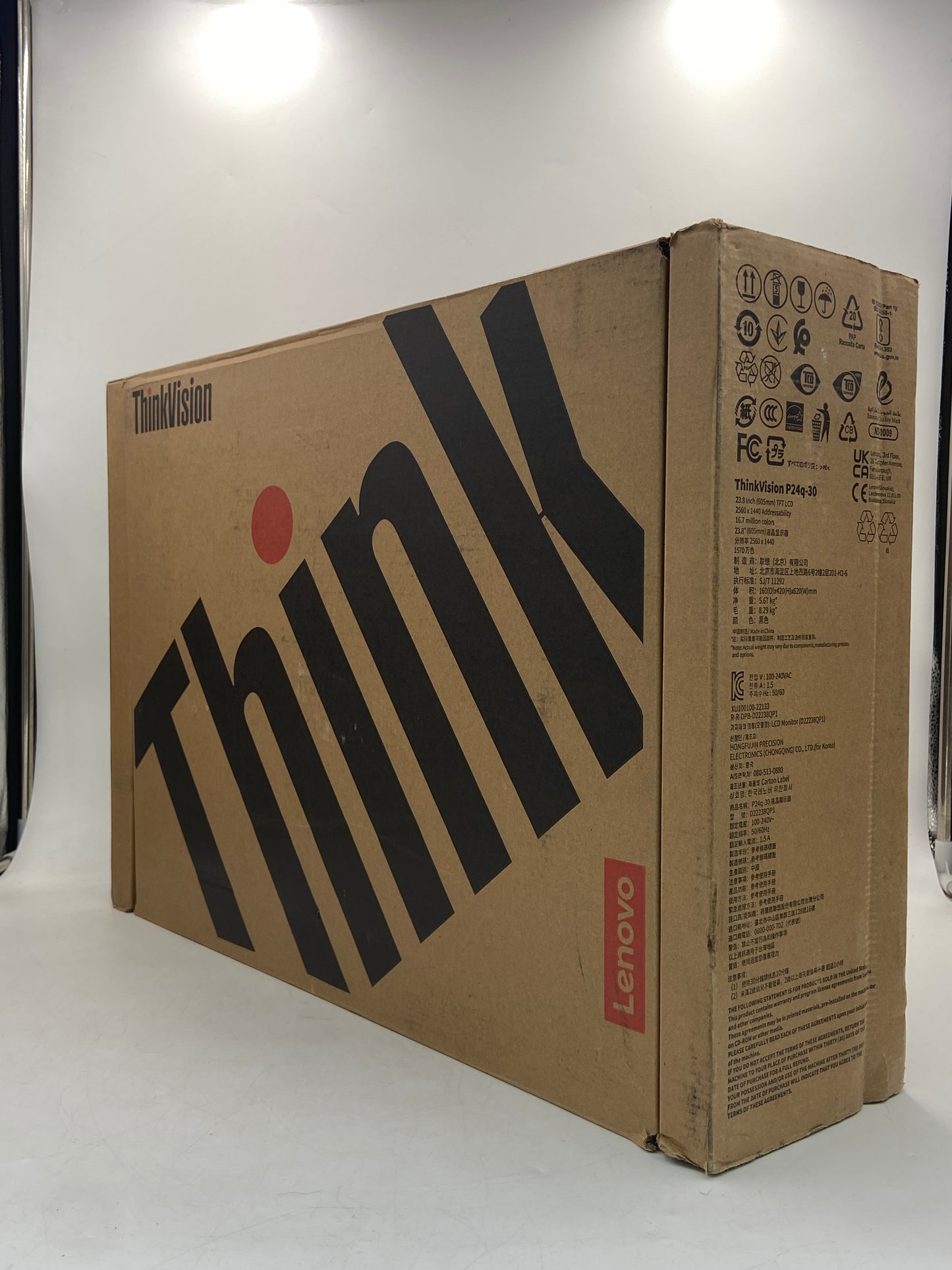 New Lenovo 23.8" P24Q-30 IPS LED Flat Panel TFT LCD 60Hz LED Monitor