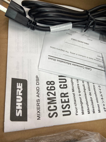 New Open Box SHURE Microphone Mixer 4-Channel Microphone Mixer SCM268