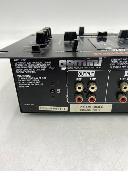 Gemini PMX-16 Stereo Preamp Mixer