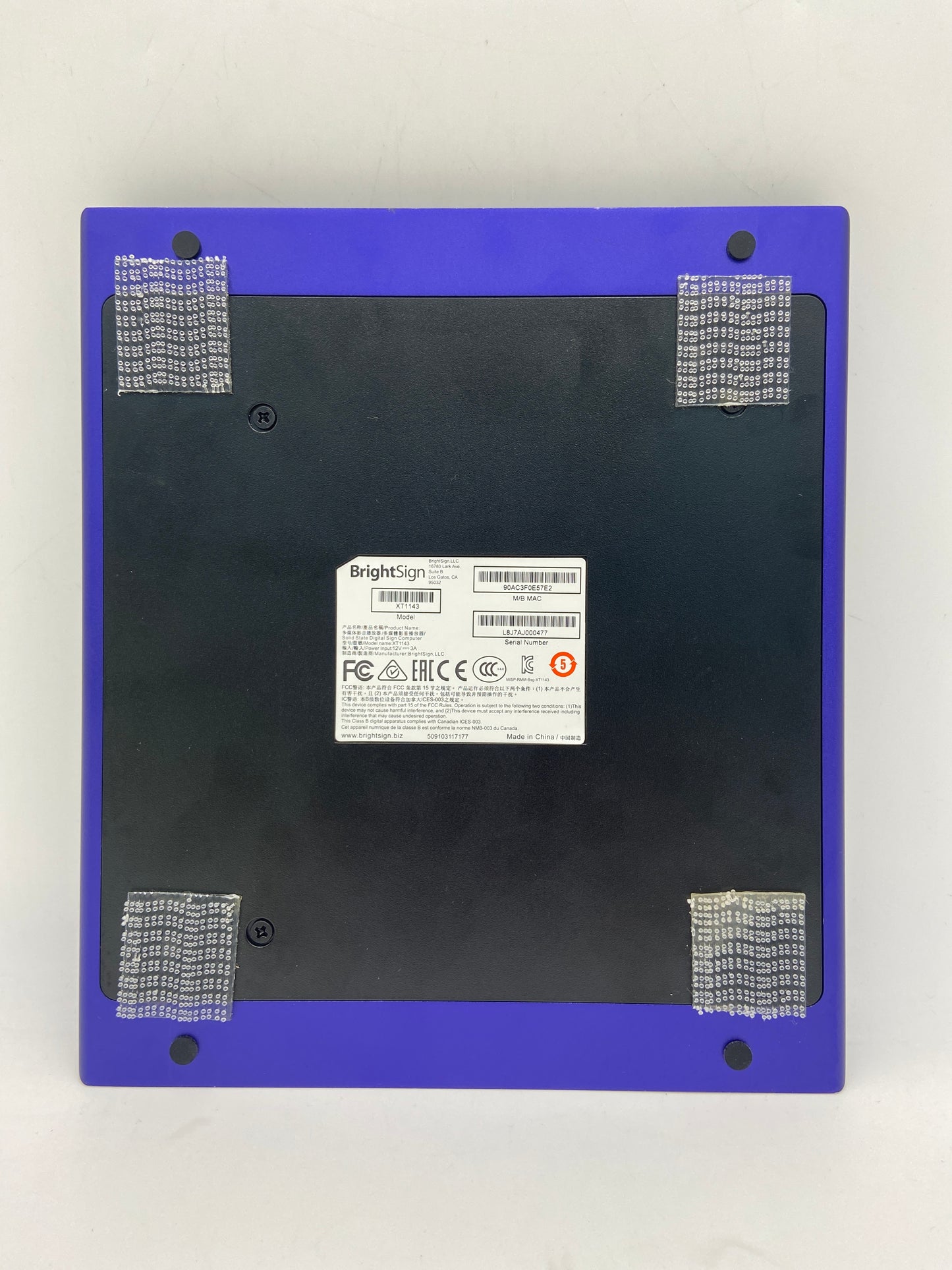 BrightSign XT1143 Solid State Digital Sign Computer