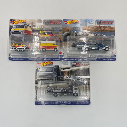 New Hot Wheels Team Transport MG Metro AMG GT3 Hydroplane Set 3/3 #47 #48 #49