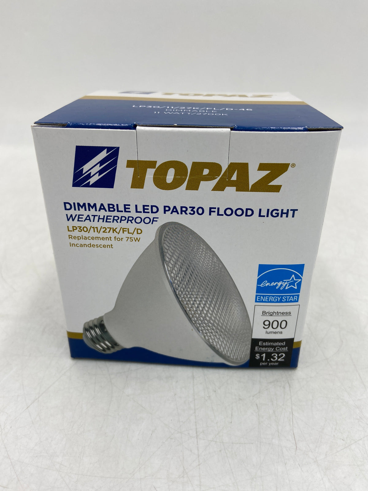 New Topaz LOT OF 6 LED Floodlight PAR30 Flood Light LP30/11/27K/FL/D-46 White