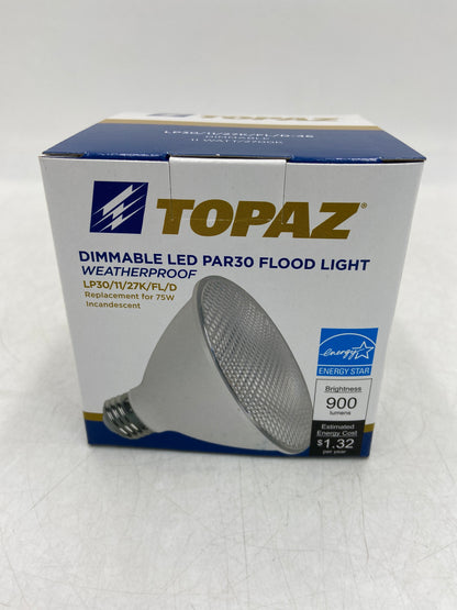 New Topaz LOT OF 6 LED Floodlight PAR30 Flood Light LP30/11/27K/FL/D-46 White