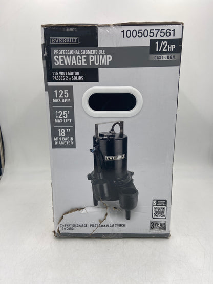 New Everbilt 1005057561 Professional Submersible Sewage Pump ESE50W-HD